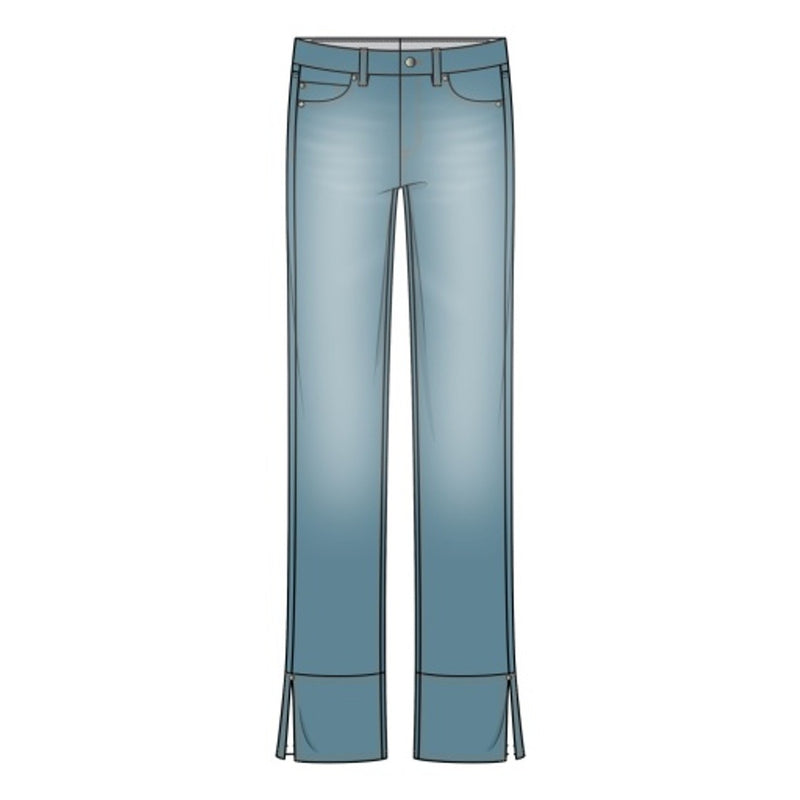 Liverpool Los Angeles - Womens Kennedy Straight with Cuff and Slit 28" Ins
