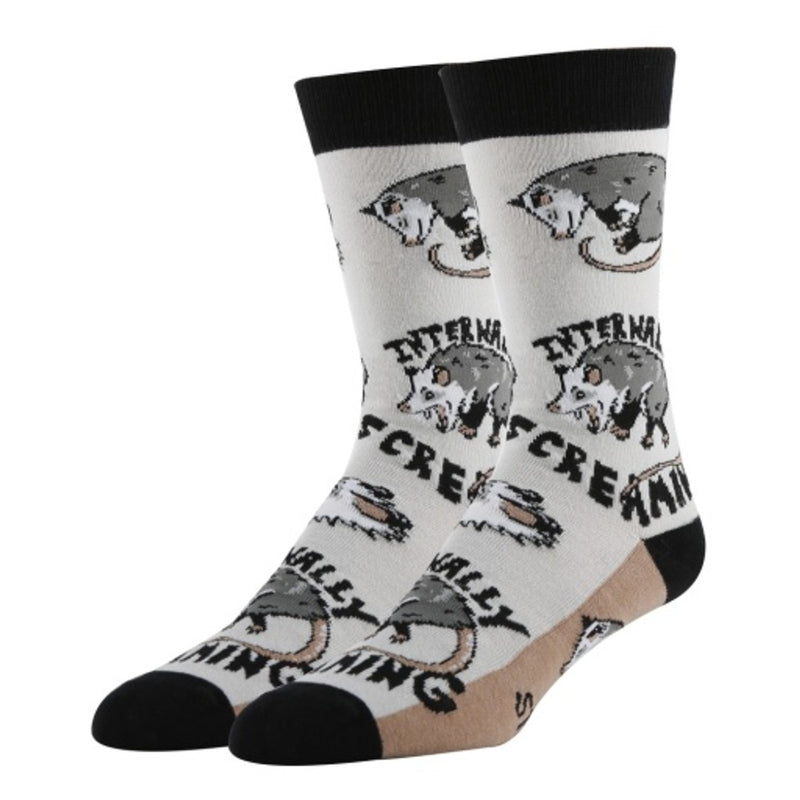 Oooh Yeah - Mens Crew Socks Stressed Opossum Men