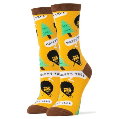 Oooh Yeah - Womens Crew Bob Ross Happy Tree