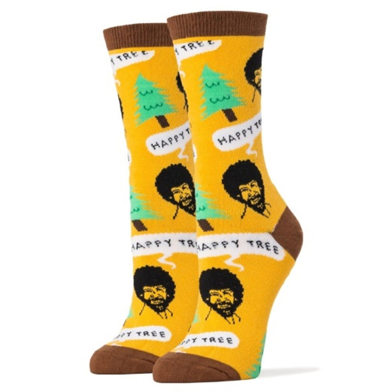 Oooh Yeah - Womens Crew Bob Ross Happy Tree