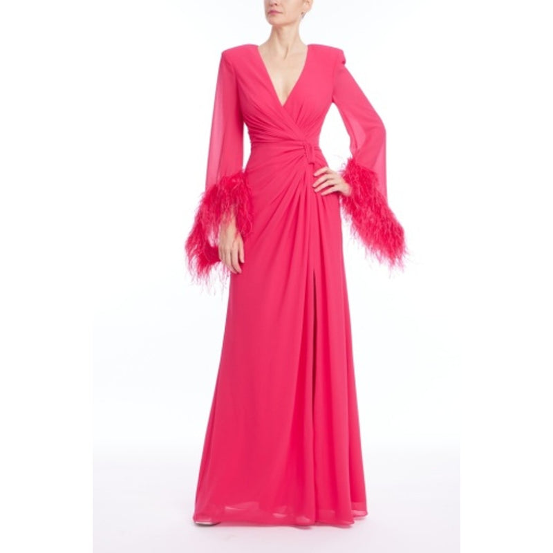 Badgley Mischka - Womens Ostrich Fuff Ggt