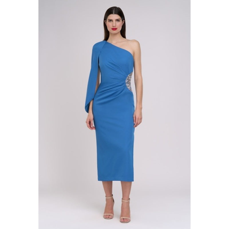 JS Collections - Womens Amelie Cape Sleeve Cocktail