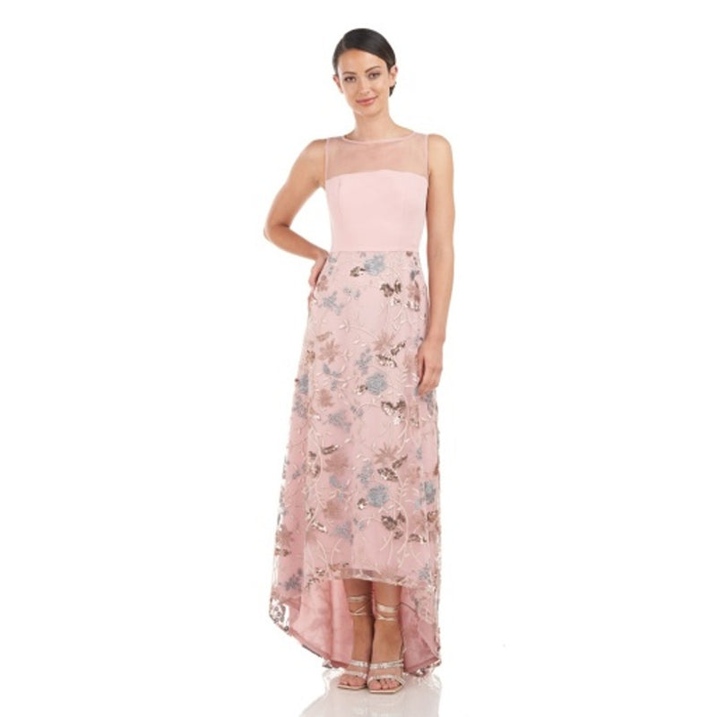 JS Collections - Womens Raven High Low Gown