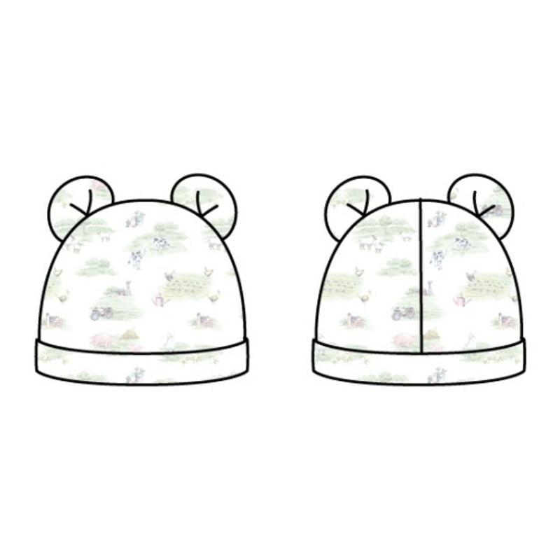 Janie and Jack - Baby U K Multi Farm Scenic Bear Ears Knit Cap Sig1