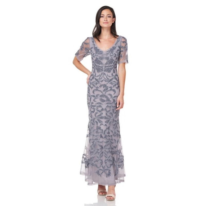 JS Collections - Womens Metallic Corded Lace Mermaid