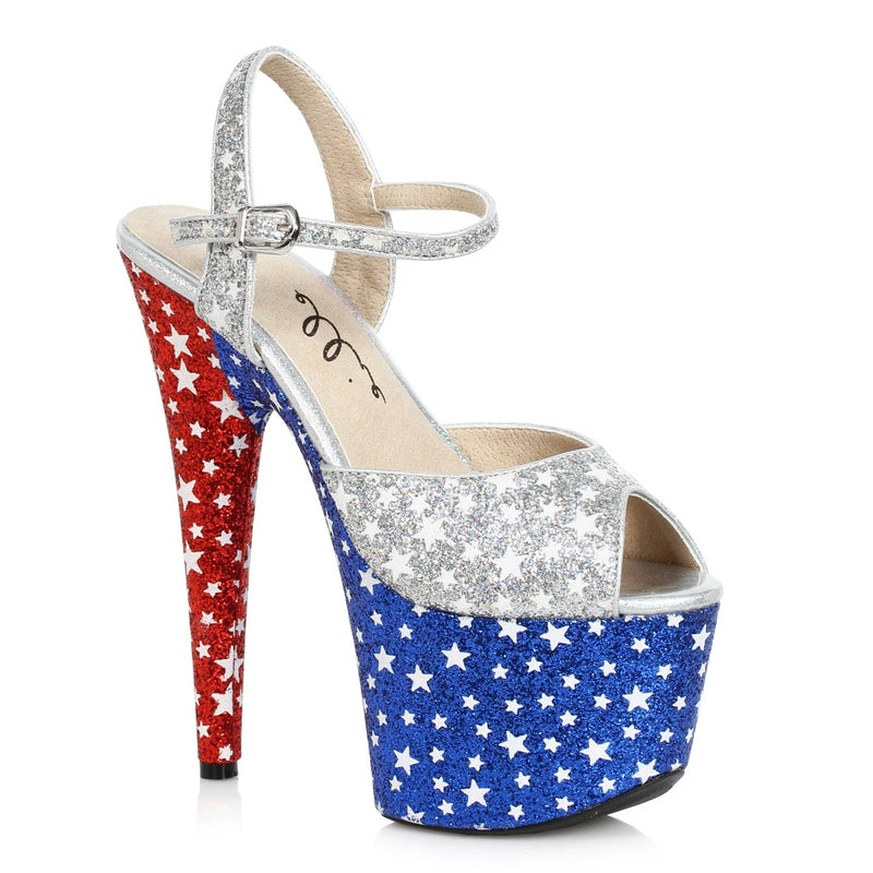Ellie Shoes - 7" Patriotic Star Sandal