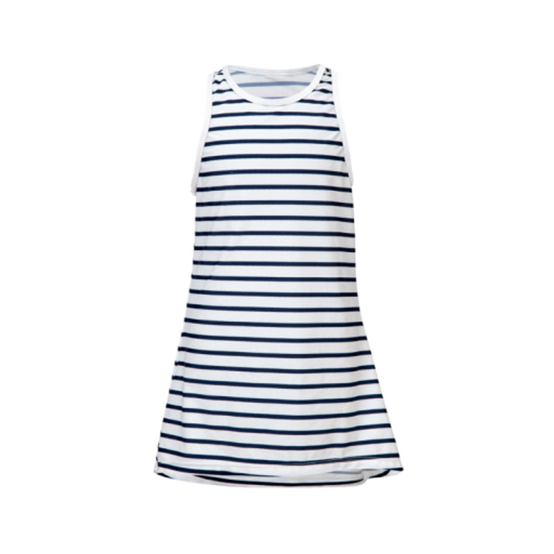 Snapper Rock - Girls Navy/White Stripe Swim Dress