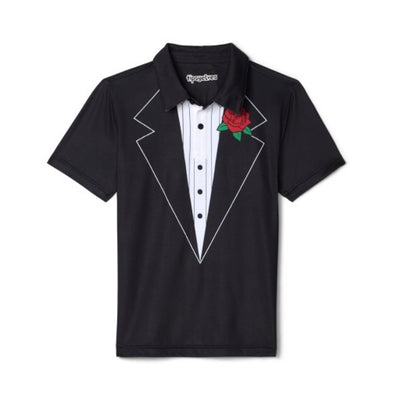 Tipsy Elves - Boys Youth Boy's Tuxedo Golf Polo
