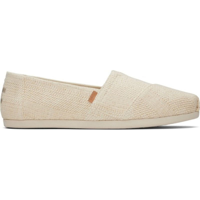 TOMS - Womens Alpargata Classic - Natural Undyed Metallic Linen Stripe