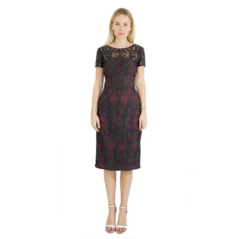 JS Collections - Womens Embroidered Cocktail Dress