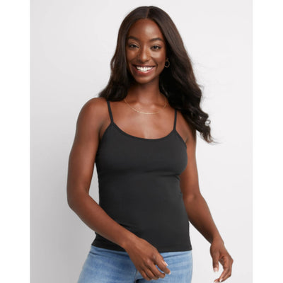 Hanes - Womens Stretch Cami with Built-in Shelf Bra