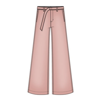Liverpool Los Angeles - Womens Stride Wide Leg with Self Belt 28 Inseam