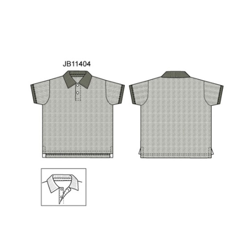 Janie and Jack - Boys K X Short Sleeve Olive Textured Polo E2