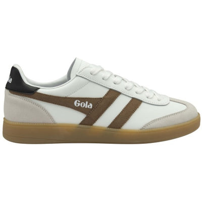 Gola - Mens Viper Leather Sneakers - White/Tobacco/Black/Gum