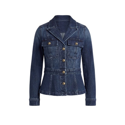 Liverpool Los Angeles - Womens Peplum Jacket with Tab Detail