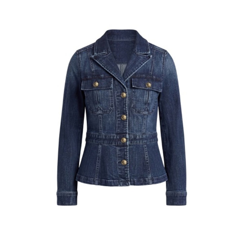 Liverpool Los Angeles - Womens Peplum Jacket with Tab Detail