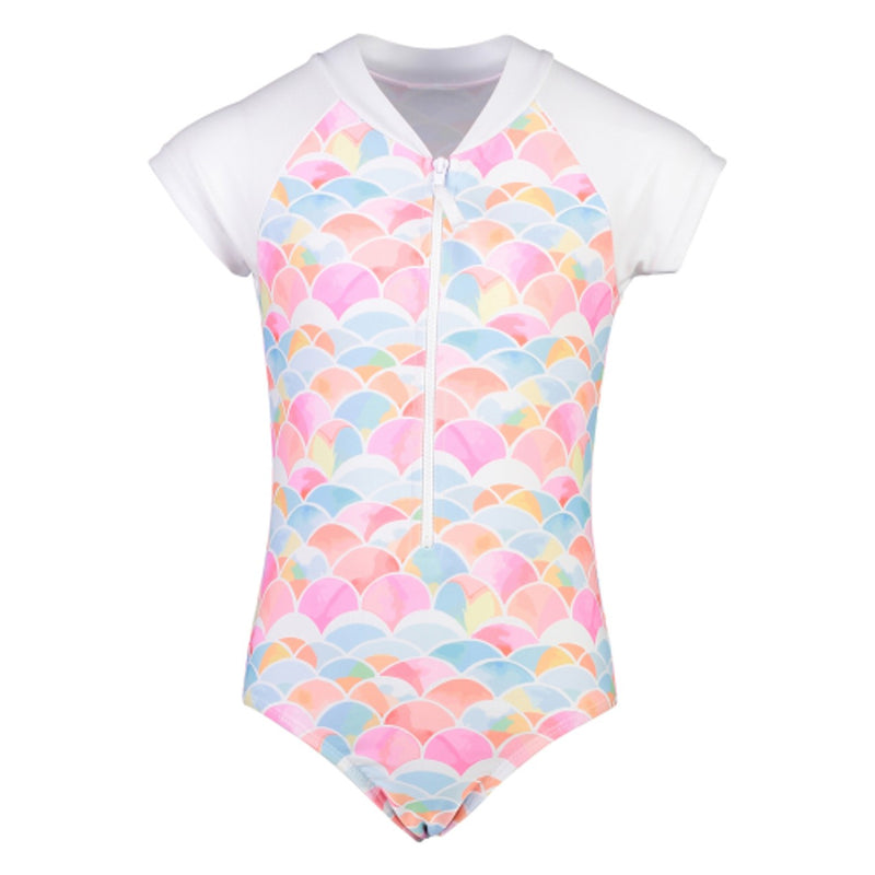 Snapper Rock - Girls Rainbow Connection Short Sleeve Surf Suit