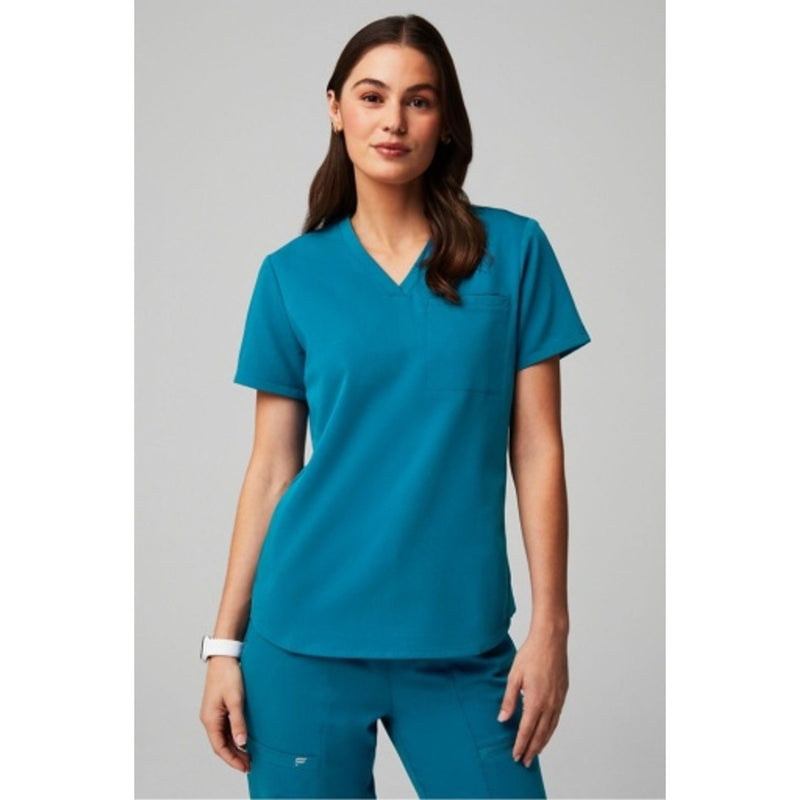 Fabletics - Womens Vital Scrub Top - Caribbean Blue