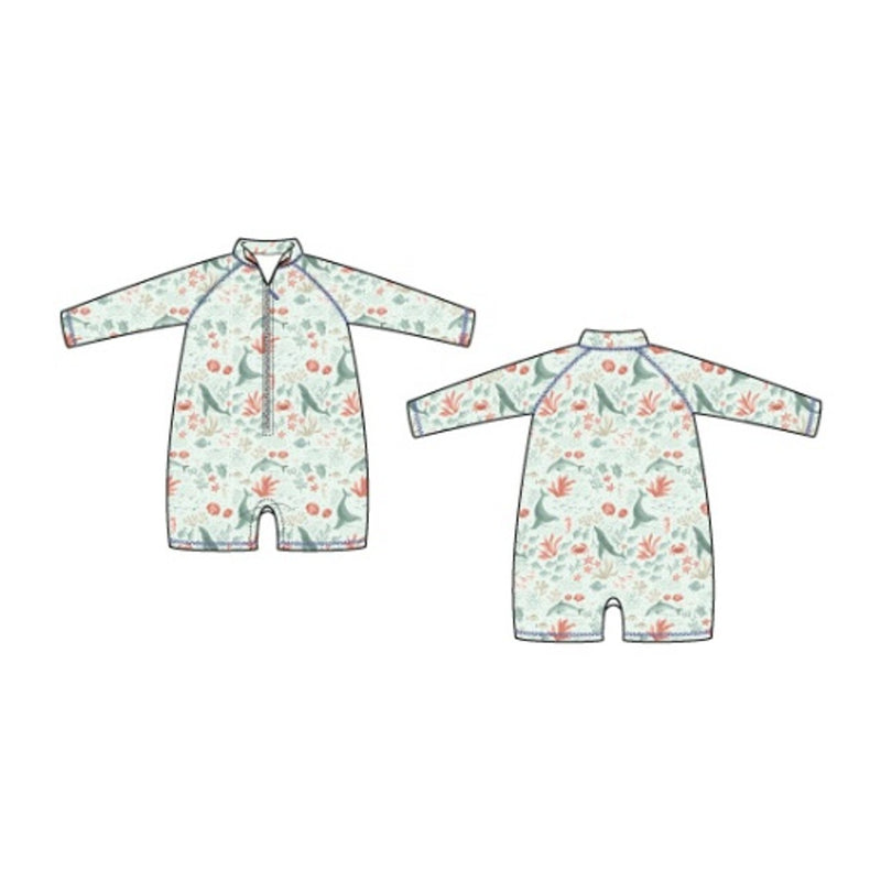 Janie and Jack - B K Aqua Ocean Life 1pc Rashguard Swim Smr0
