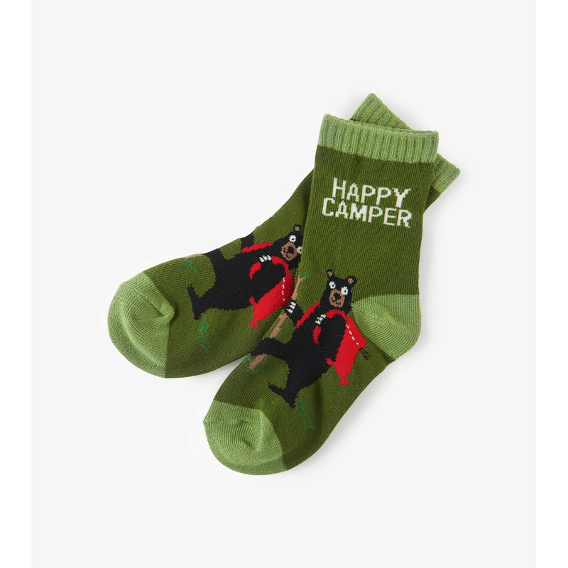 Little Blue House - Happy Camper Kids Crew Socks