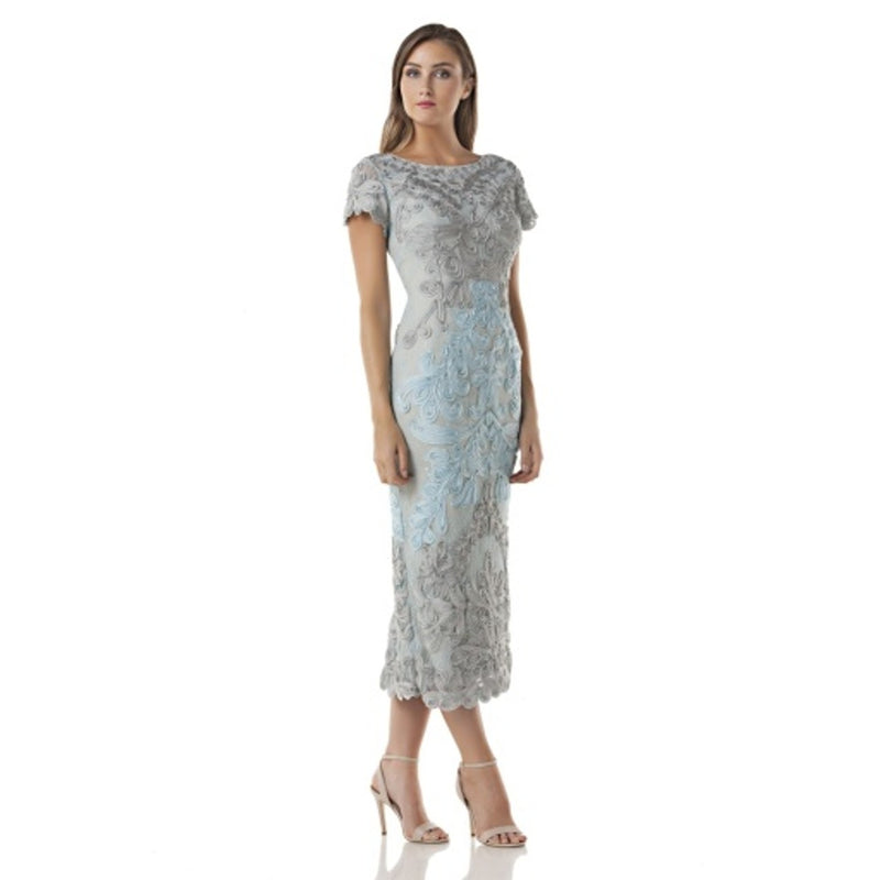 JS Collections - Womens Two-Tone Soutache Midi - Silver Ice