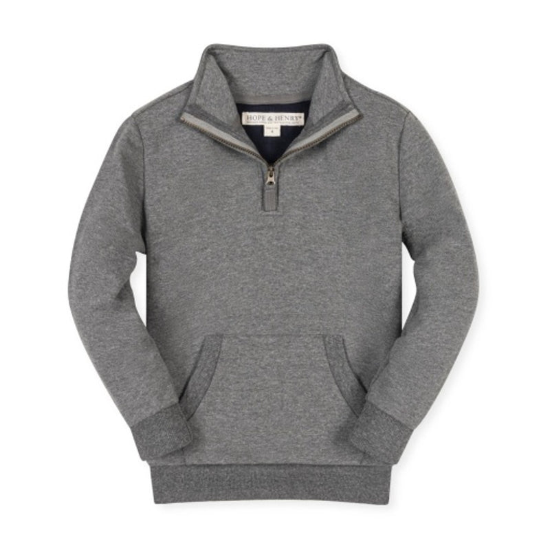 Hope & Henry - Boys Organic French Terry Half-Zip