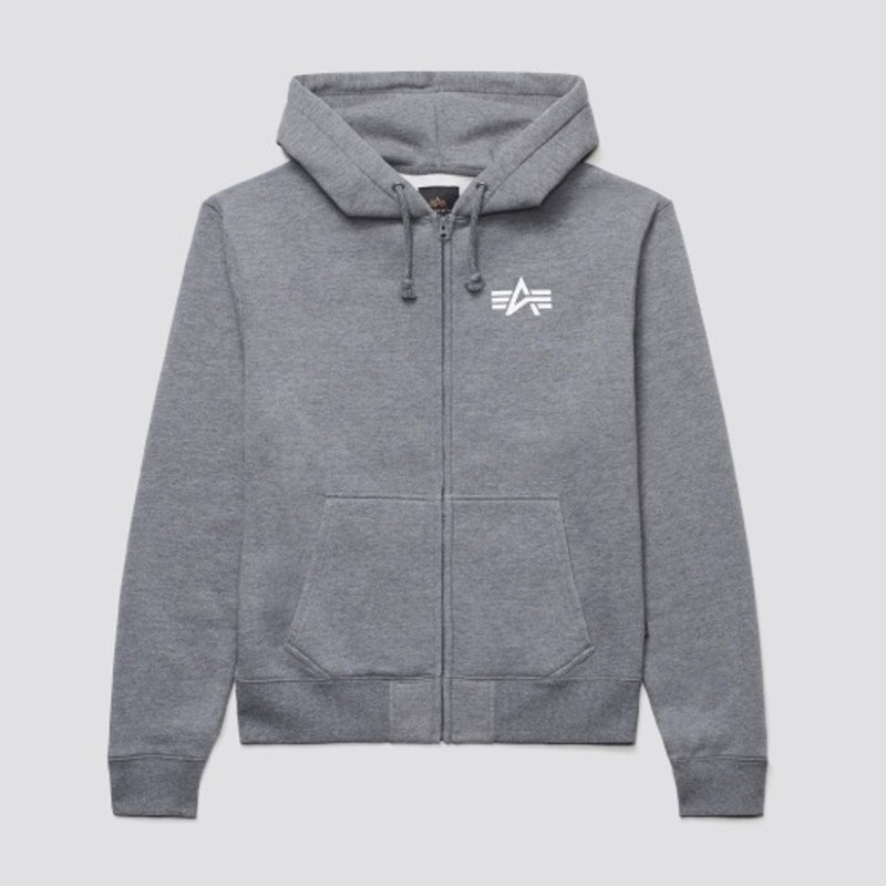 Alpha Industries - Mens Small Logo Full-Zip Hoodie