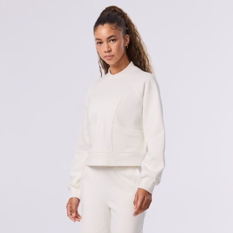 Thirty Three Threads - Unisex High Collar Sweatshirt Coconut