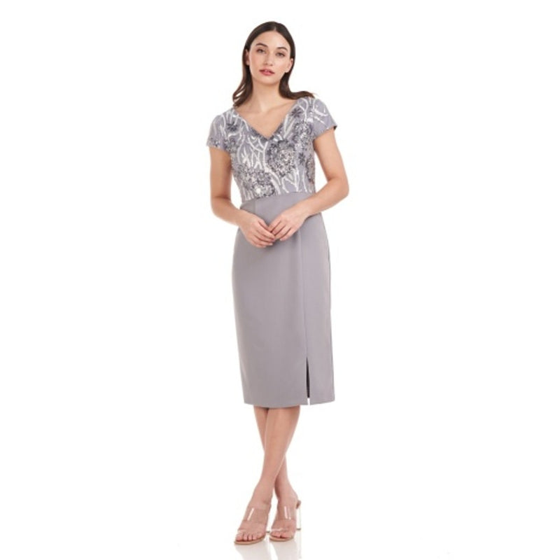 JS Collections - Womens Serafina Sheath Midi Dress