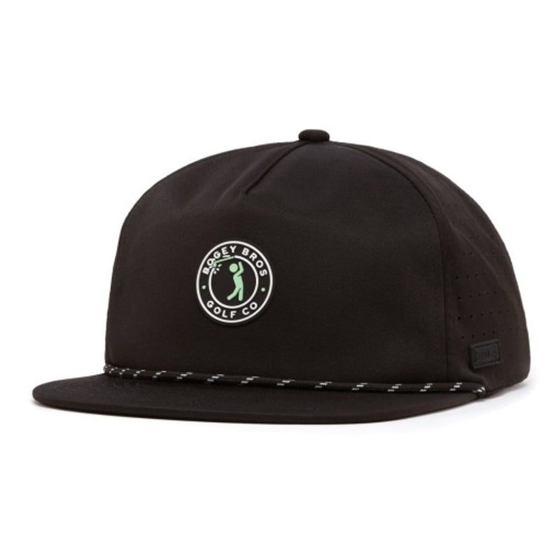 Bogey Bros - Unisex Bogeyman Stamp Black Unstructured Flat Bill Hat Snapback