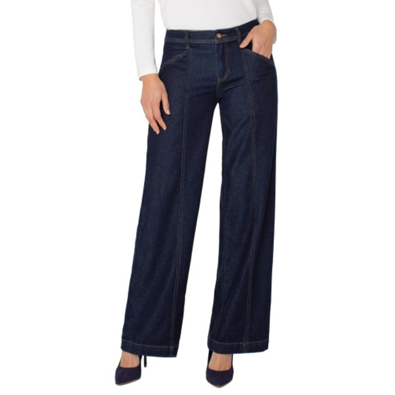 Liverpool Los Angeles - Womens Trouser Wide Leg with Seaming 32" Ins