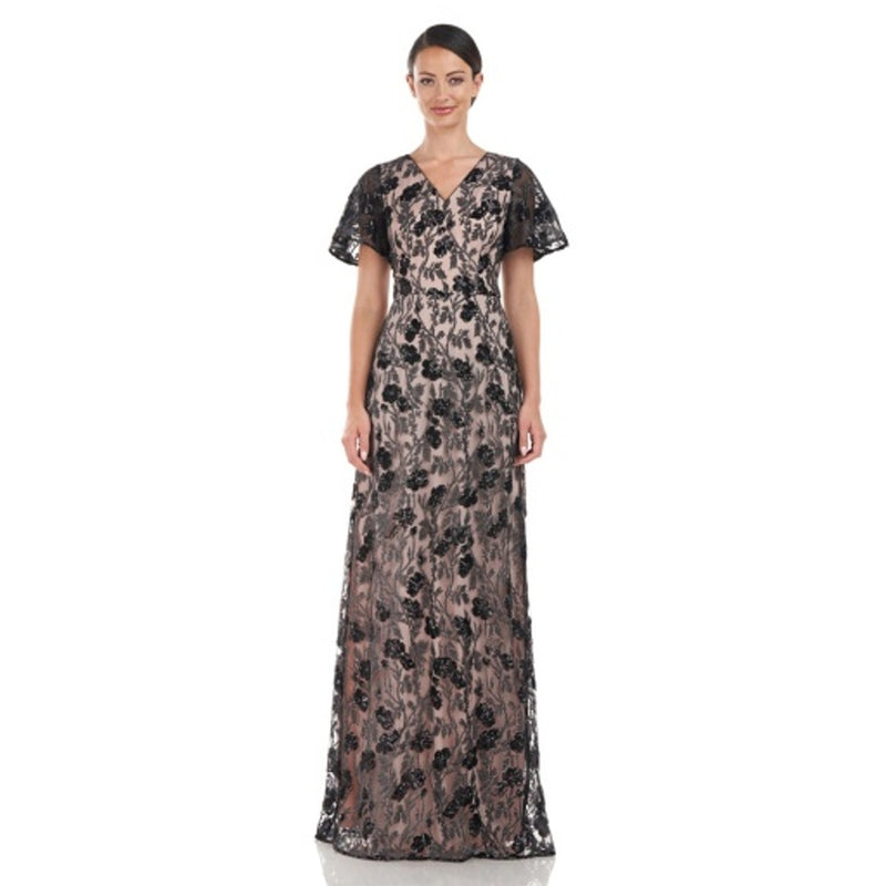 JS Collections - Womens Mariana Flutter a-Line Gown