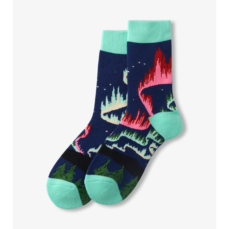 Little Blue House - Northern Lights Womens Cozy Socks