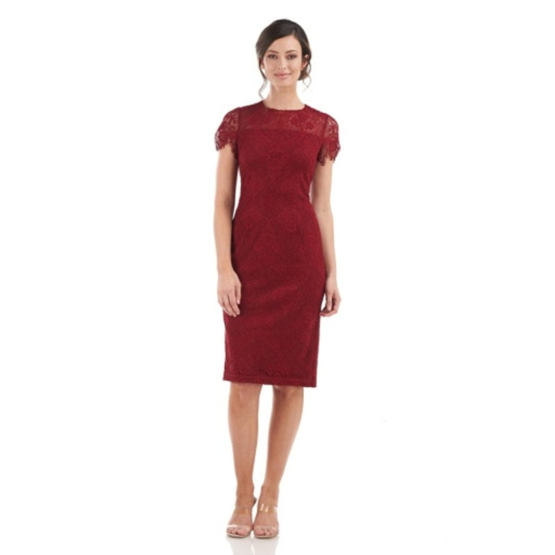 JS Collections - Womens Jade Scallop Knee Length Dress