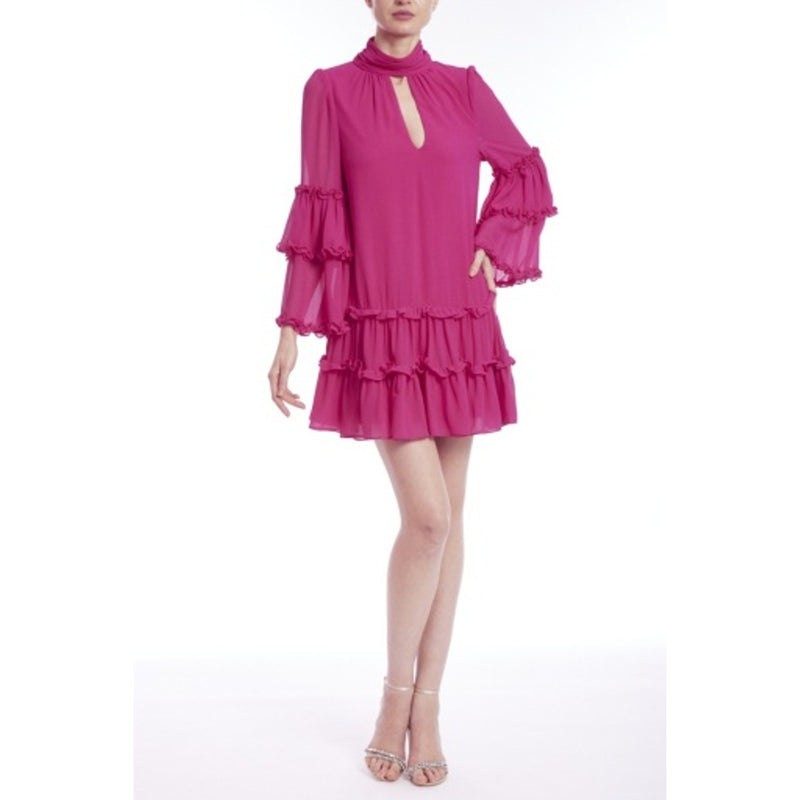 Badgley Mischka - Womens Ruffle Tiers Slv