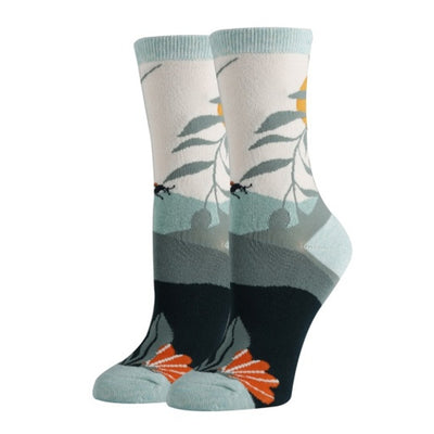 Oooh Yeah - Womens Crew Socks-Olive Faye
