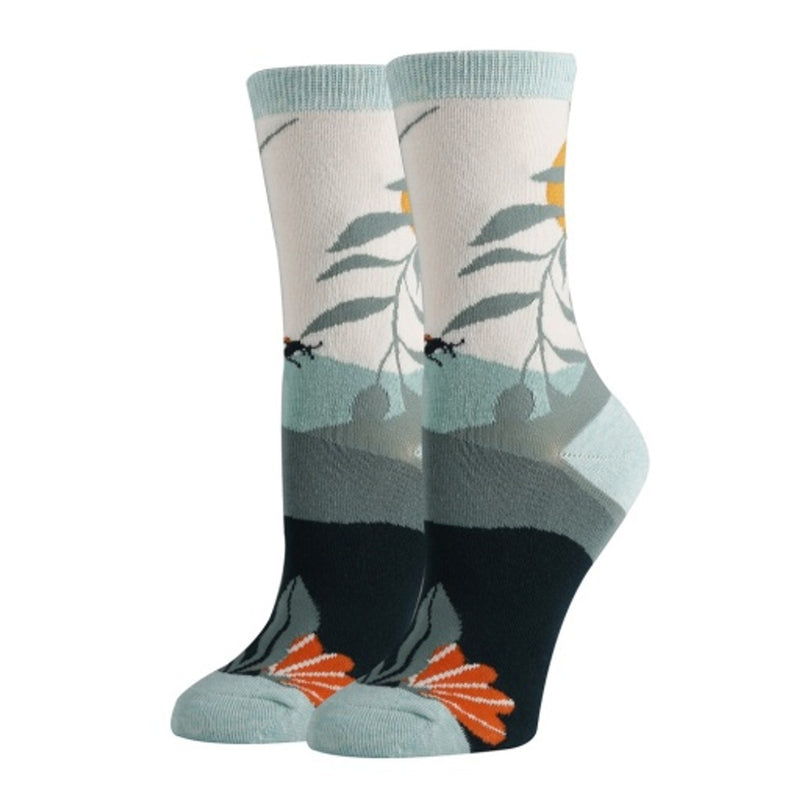 Oooh Yeah - Womens Crew Socks-Olive Faye