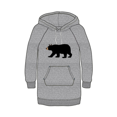 Little Blue House - Unisex Black Bear Adult Oversized Hoodie