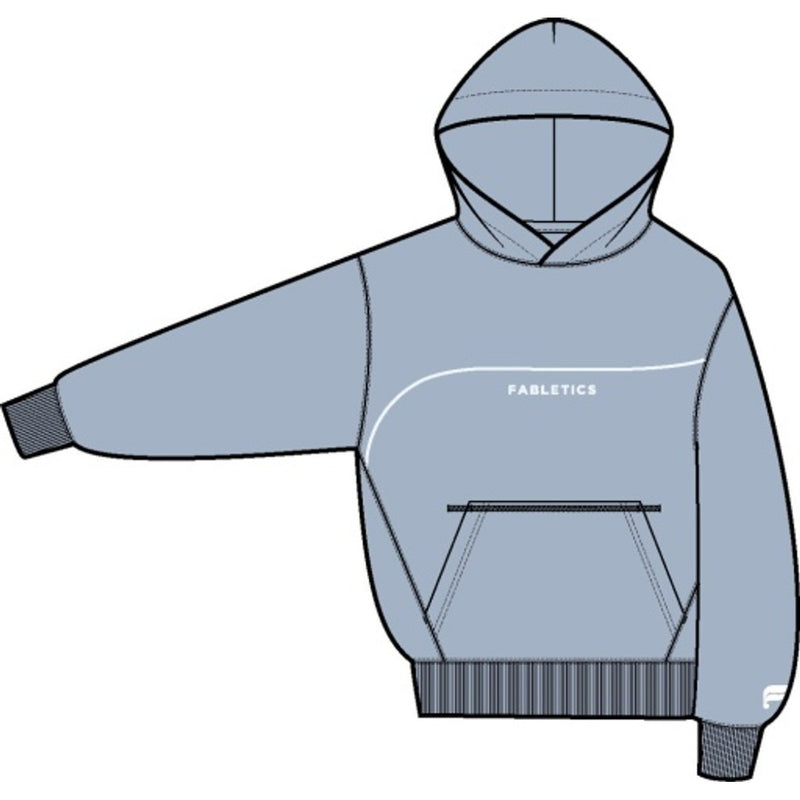 Fabletics - Mens the Go-to Oversized Hoodie Dna Stripe