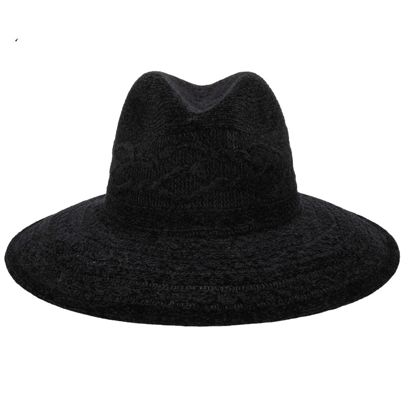San Diego Hat Company - Nellie Machine Knit Fedora with Cable Knit
