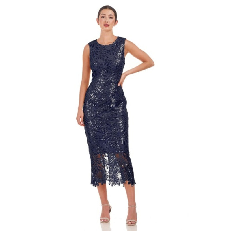 JS Collections - Womens Jo Lace Tea Length Dress