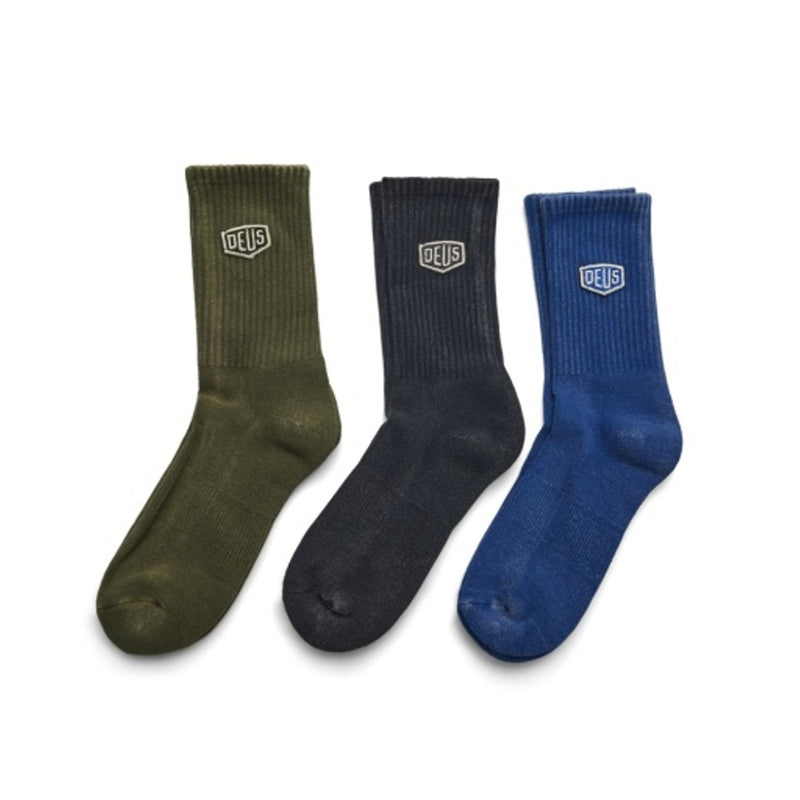 Deus Ex Machina - Mens Shield Garment Dyed Sock (3 Pack)