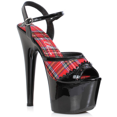 Ellie Shoes - 7" Stiletto Sandal with Plaid