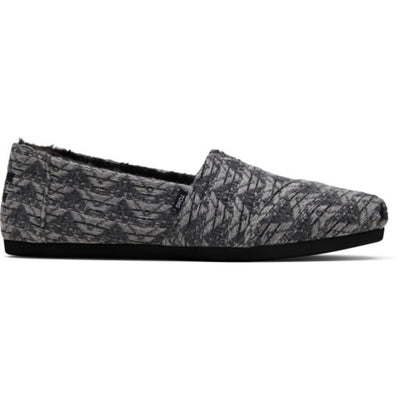 TOMS - Womens Alpargata Classic - Black Multi Cozy Global Woven/Faux Fur