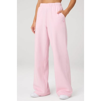 Fabletics - Womens Cozy Fleece Wide Leg Sweatpant - Soft Pink