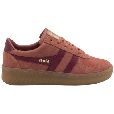 Gola - Womens Grandslam Suede Sneakers - Clay/Cerise/Gum
