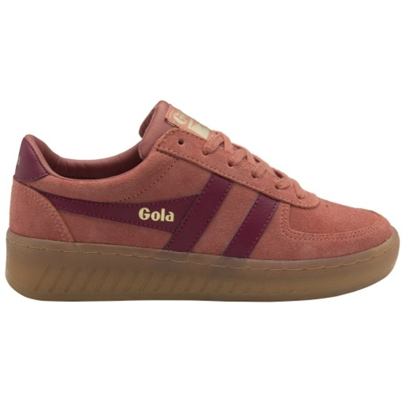 Gola - Womens Grandslam Suede Sneakers - Clay/Cerise/Gum