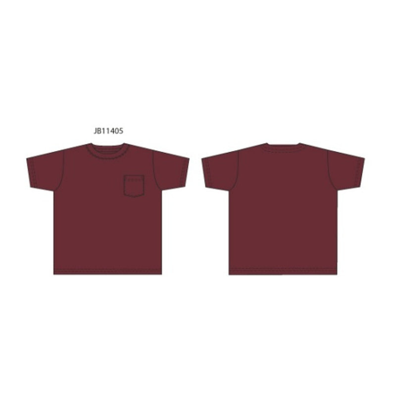 Janie and Jack - Boys K Es Short Sleeve Burgundy Slub Pocket Tee Sm2