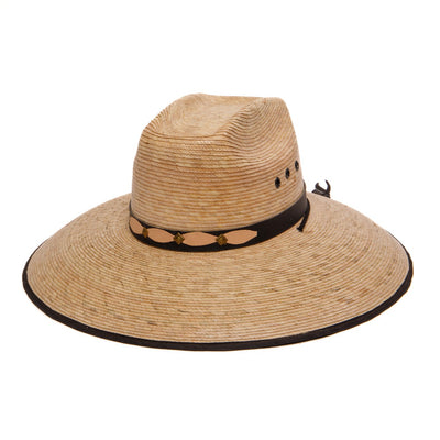 San Diego Hat Company - Lagoon Mexican Palm Straw Lifeguard with Gloss