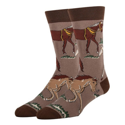 Oooh Yeah - Mens Horse Ride-Mens Crew Socks